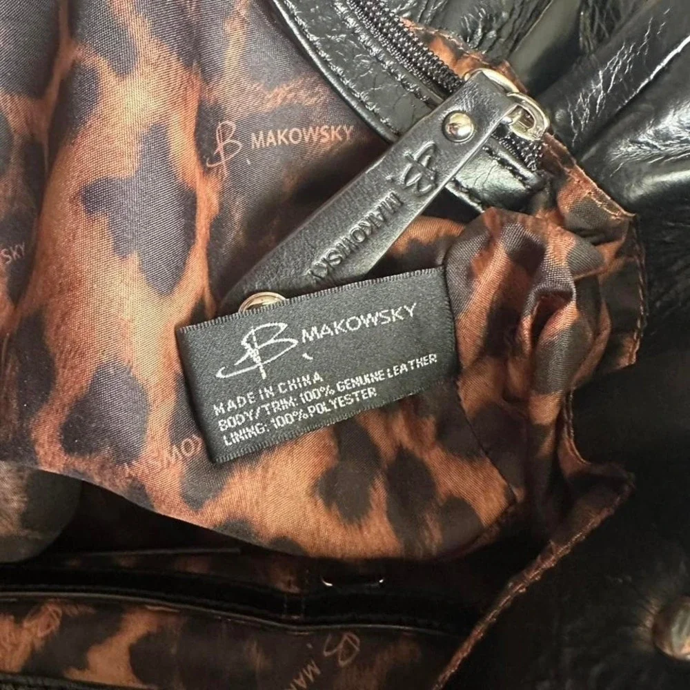 B. Makowsky genuine leather studded shoulder bag - Picture 7 of 8